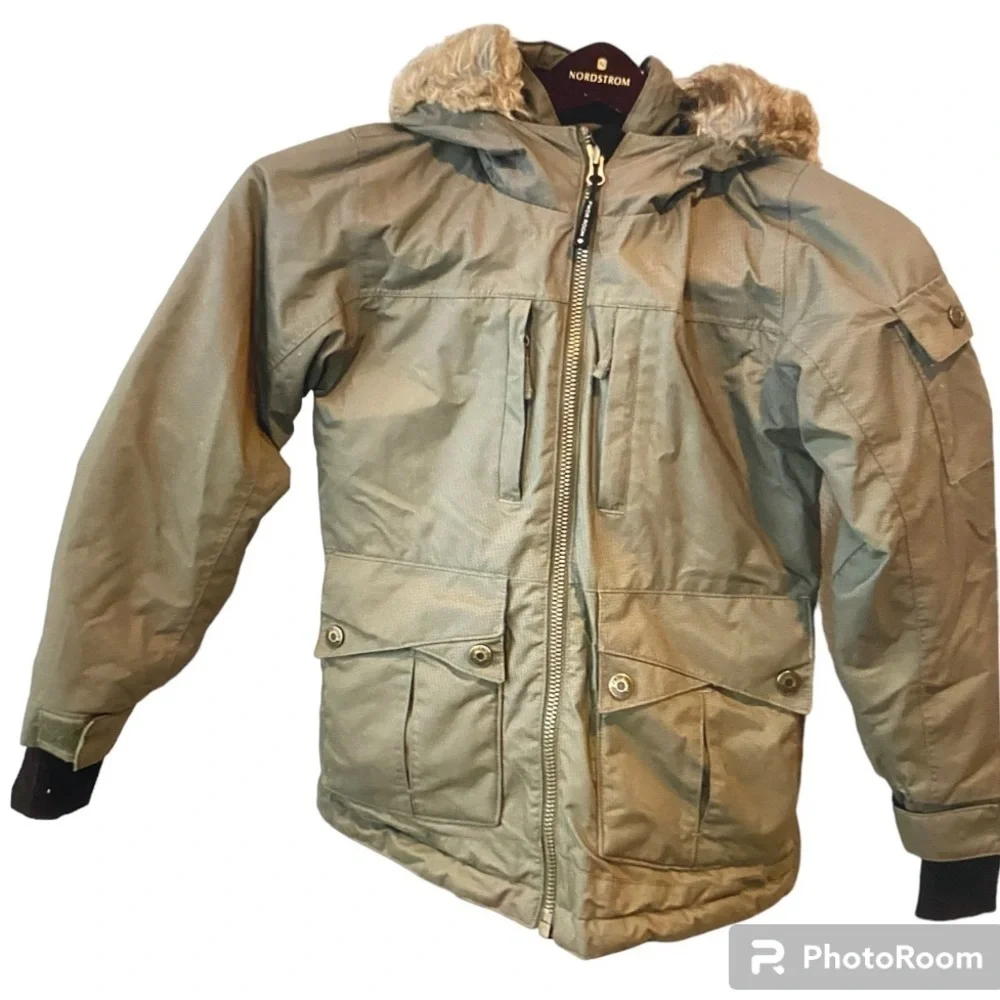 * Pwdr Room Winter Ski Jacket Coat Size S Olive Green